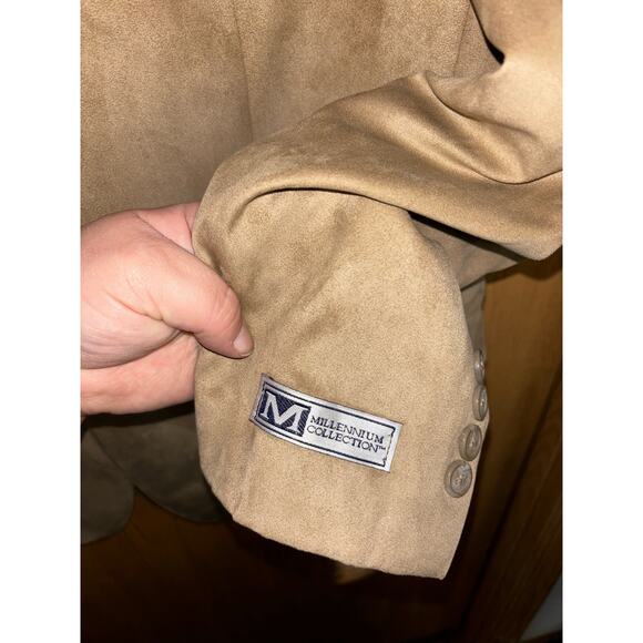 Millennium Collection men’s poly microsuede suit jacket sport coat size 44L NWT - Picture 2 of 11